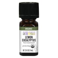 Aura Cacia Organic Lemon Eucalyptus Essential Oil 0.25 fl. oz.