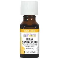 Aura Cacia Indian Sandalwood Essential Oil in Jojoba Oil 0.5 fl. oz. 0.5 fl. oz.