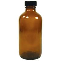 Amber Oil Bottle with Cap 8 oz.