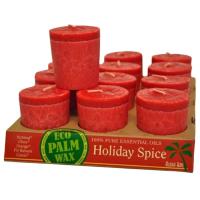 Aloha Bay Holiday Spice Red Votive Candles 12 count