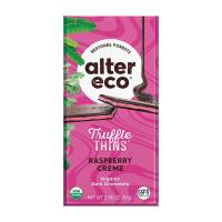 Alter Eco Raspberry Creme Truffle Thins 2.96 oz. bar