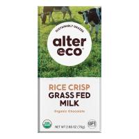 Alter Eco Grass Fed Milk Chocolate with Rice Crunch 2.65oz