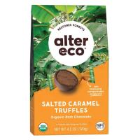 Alter Eco Organic Dark Chocolate Salted Caramel Coconut Oil Truffles 10 count bag