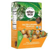 Alter Eco Organic Dark Chocolate Salted Caramel Coconut Oil Truffles 60 count display