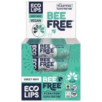 Eco Lips Plant Pod Bee Free Sweet Mint Lip Balm Display 24 (0.15 oz.) tubes