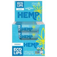 Eco Lips Plant Pod Hemp Coconut Lip Balm Display 24 (0.15 oz.) tubes