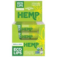 Eco Lips Plant Pod Hemp Vanilla Mint Lip Balm Display 24 (0.15 oz.) tubes