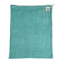 ECOBAGS Washed Blue Drawstring Net Reusable Bags 12 x 15