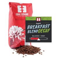 Equal Exchange Organic Breakfast Blend Decaf Whole Bean Coffee 5 lb..