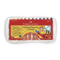 Faber Castell Brilliant Beeswax Crayons + Storage Case 12 Count (Ages 3+)