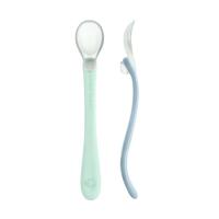 Green Sprouts Light Sage & Light Blueberry Silicone & Sprout Ware&trade; First Food Spoons 2 pack