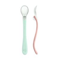 Green Sprouts Light Sage & Light Grapefruit Silicone & Sprout Ware&trade; First Food Spoons 2 pack