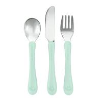 Green Sprouts Light Sage Stainless Steel & Sprout Ware Kids Cutlery
