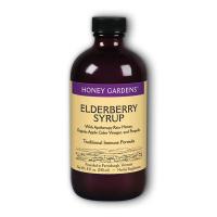 Honey Gardens Elderberry + Raw Honey Syrup 8 oz.