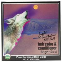 Light Mountain Bright Red Henna Hair Color & Conditioner 4 oz.