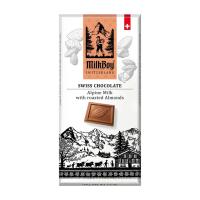 Milkboy Finest Swiss Alpine Milk Chocolate with Roasted Almonds 3.5 oz. bar