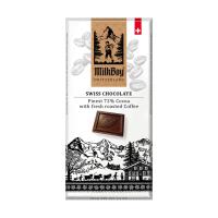 Milkboy Finest Swiss 72% Dark Chocolates with Fresh Roasted Coffee 3.5 oz. bar
