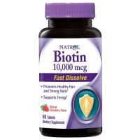 Natrol Biotin Maximum Strength Fast Dissolve Strawberry Tablets 10,000 mcg 60 count