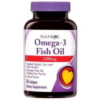 Natrol Omega-3 Fish Oil Lemon Softgels 1,200 mg 60 count