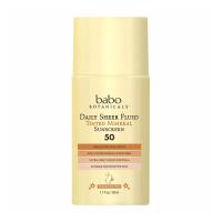 Babo Botanicals SPF 50 Daily Sheer Fluid Tinted Sunscreen 1.7 oz.