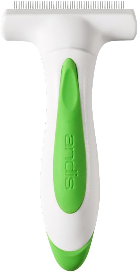 Andis Premium Fine-Tooth Deshedding Rake - White-Green