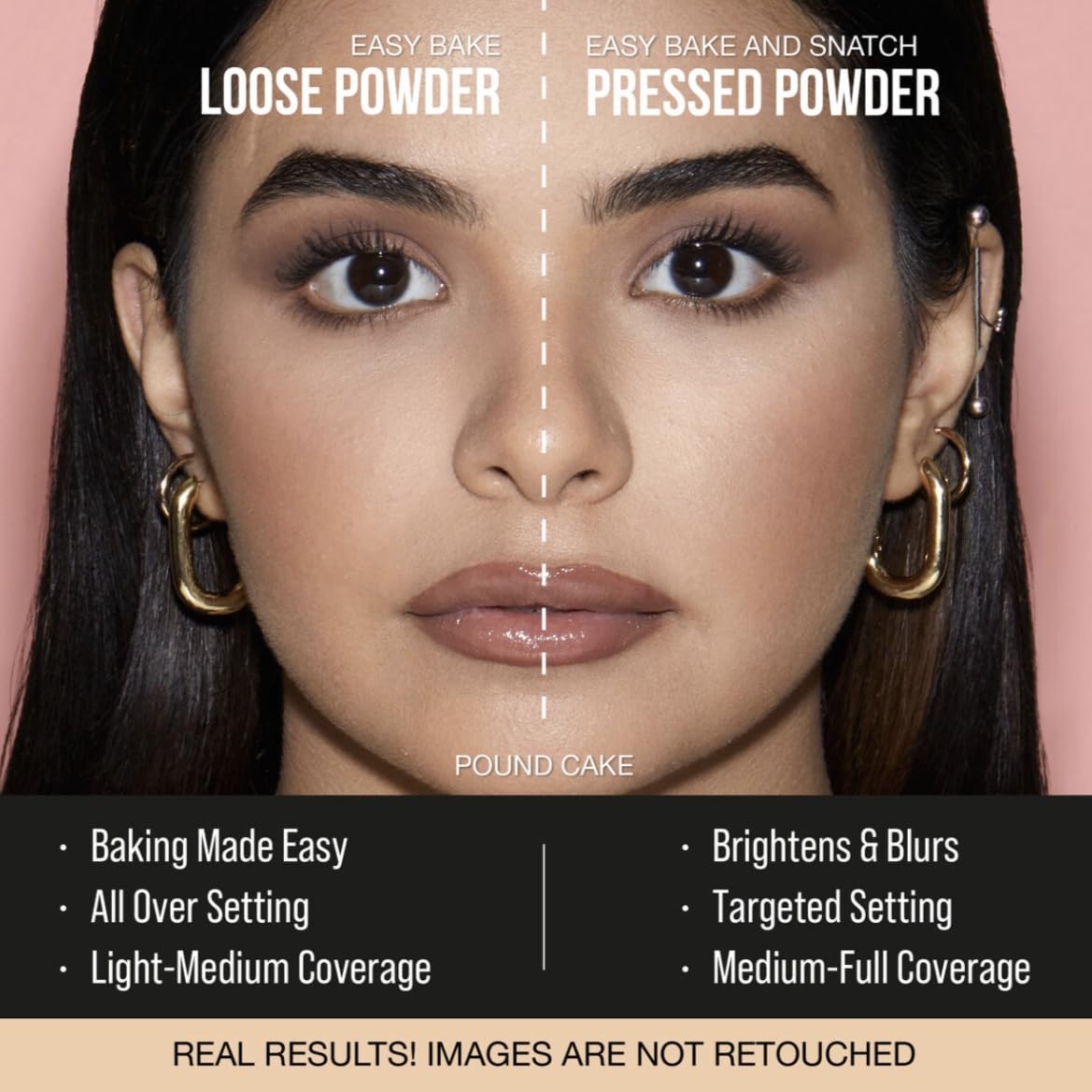 HUDA BEAUTY Easy Bake and Snatch Pressed Talc-Free Brightening and Setting Powder Poundcake