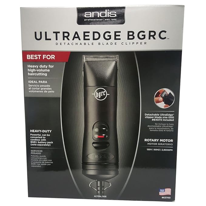 Andis 63700 BGRC Hair Clipper with Detachable Blade, Black