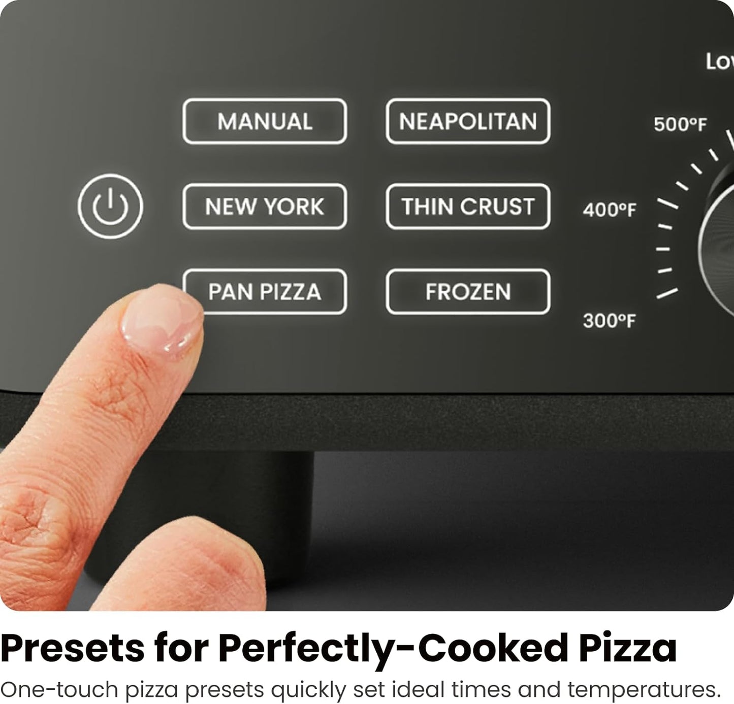 CHEFMAN Indoor Pizza Oven - Makes 12 Inch Pizzas in Minutes, Heats up to 800°F - Countertop Electric Pizza Maker with 5 Touchscreen Presets, Pizza Stone and Peel Included - Stainless Steel