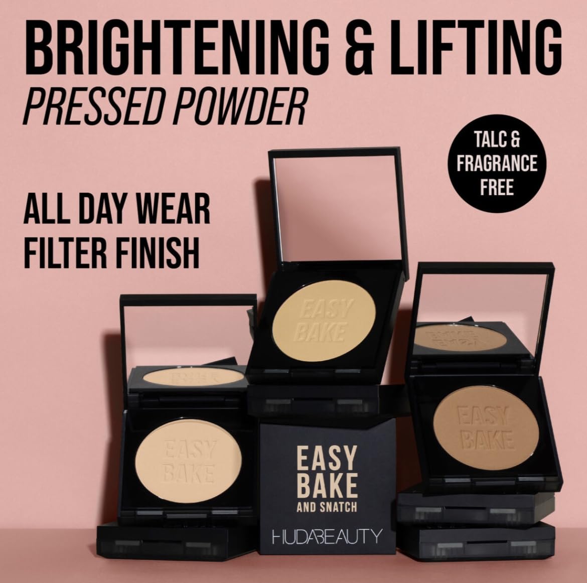 HUDA BEAUTY Easy Bake and Snatch Pressed Talc-Free Brightening and Setting Powder Poundcake