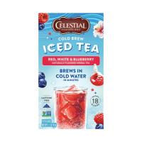Celestial Seasonings Cold Brew Red White Blueberry Tea 18 tea bags